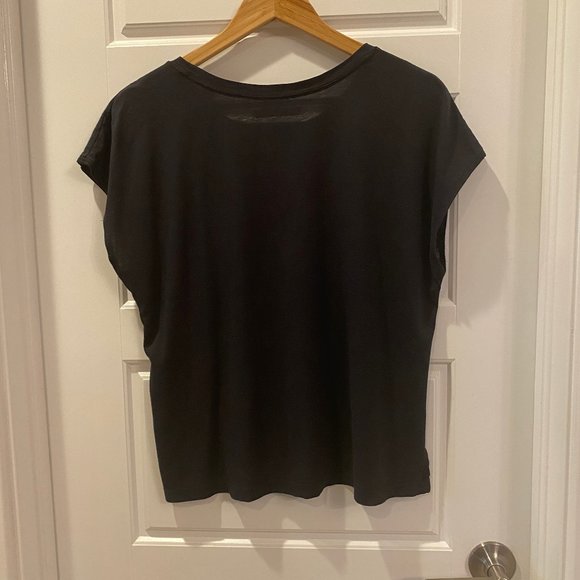 Woman's Abercrombie & Fitch Black Cap-Sleeve T-shirt in size M - Picture 2 of 3